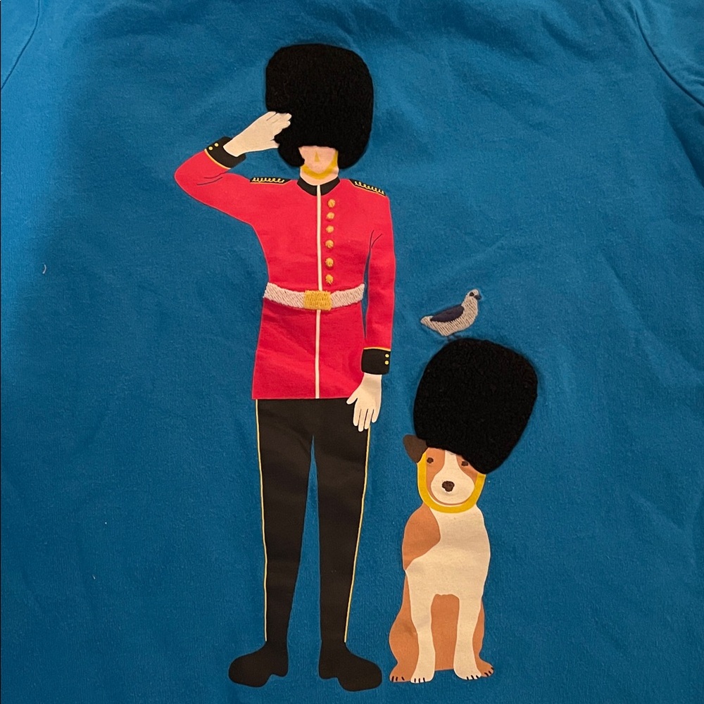 Mini Boden Blue Royal Guard and Dog short sleeve Tee size 5-6 London